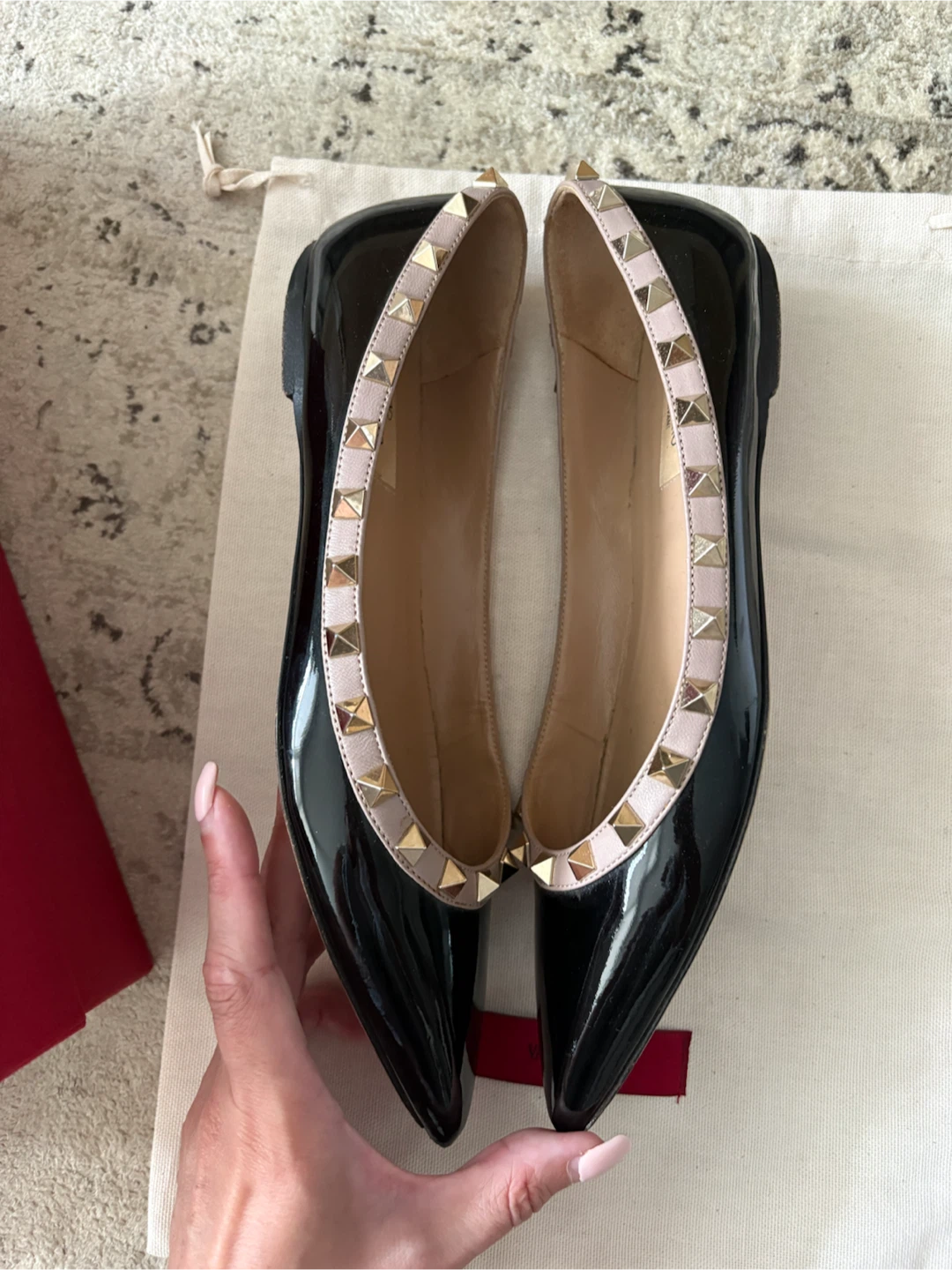 Valentino Garavani Rockstud Ballerina Flats - photo 4