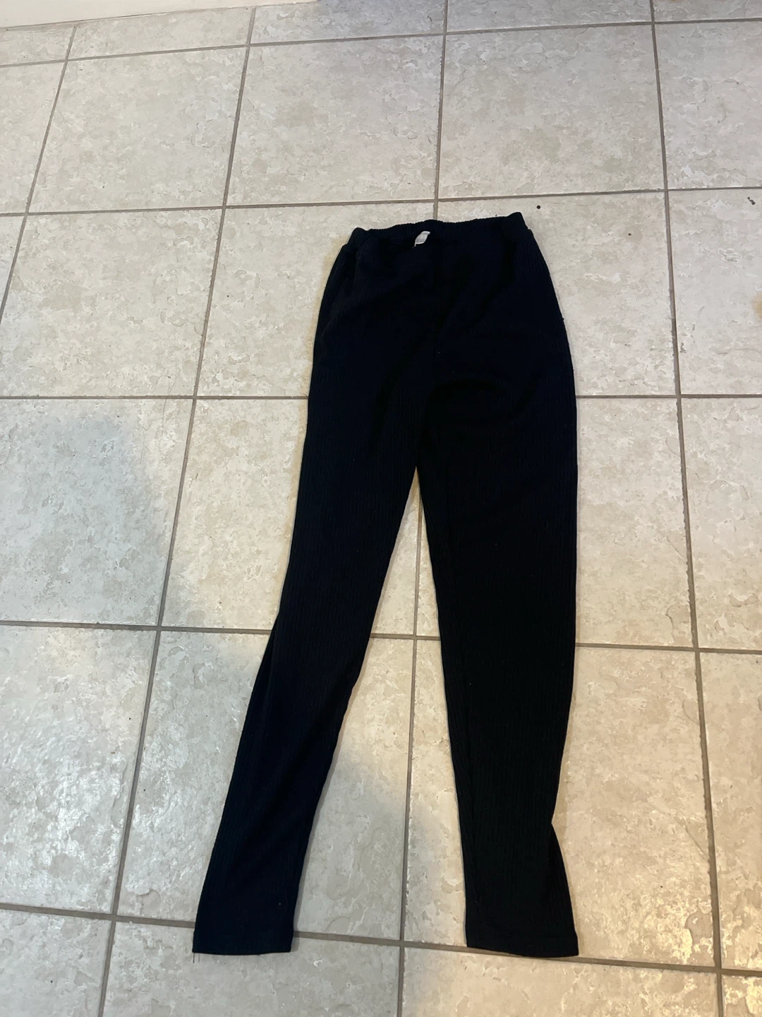 Black Ribbed Leggings Set - photo 3