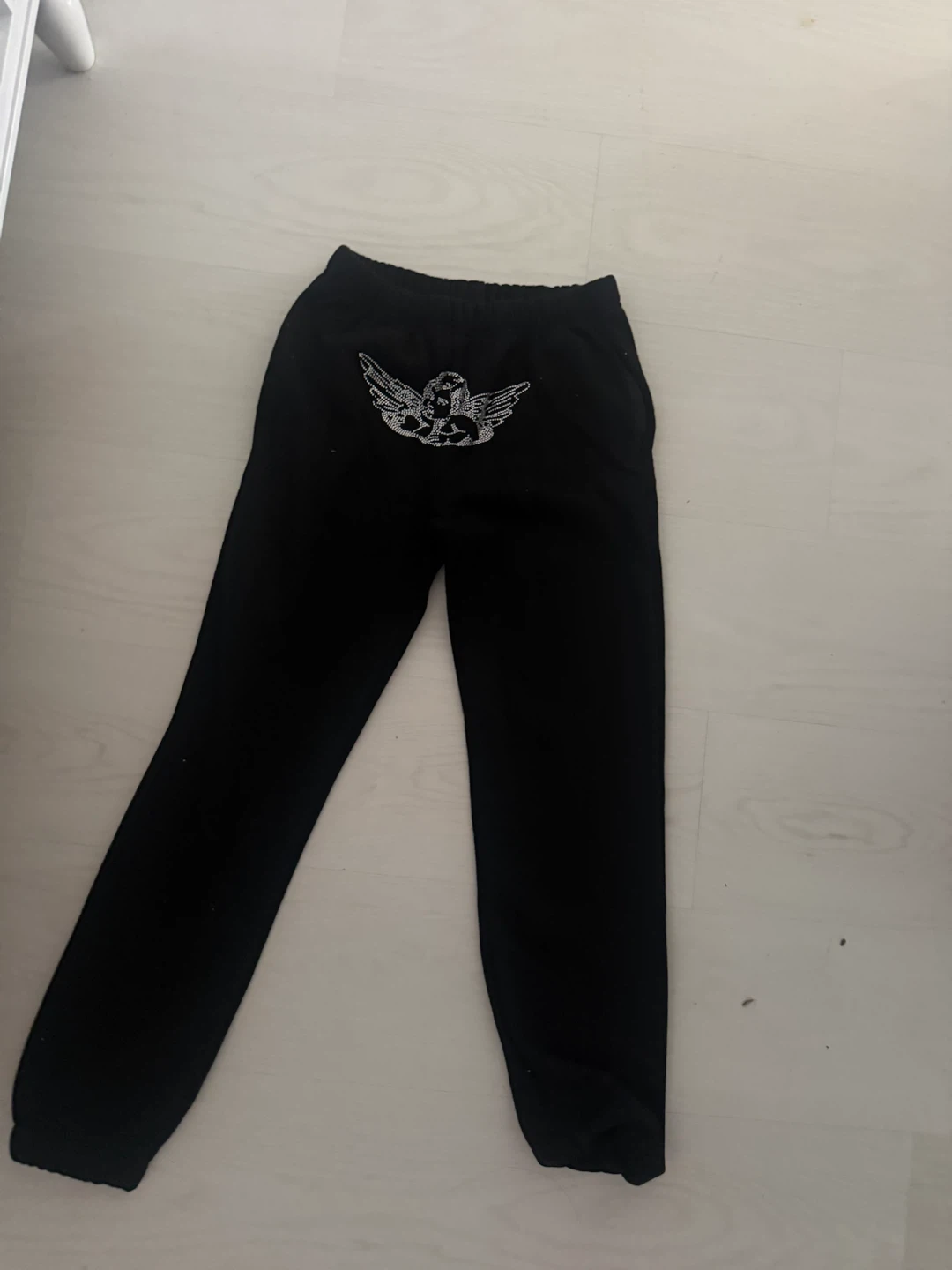 Edikted Black Angel Sweatpants Size M
