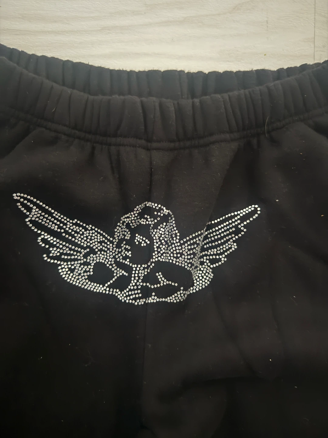 Edikted Black Angel Sweatpants Size M - photo 2