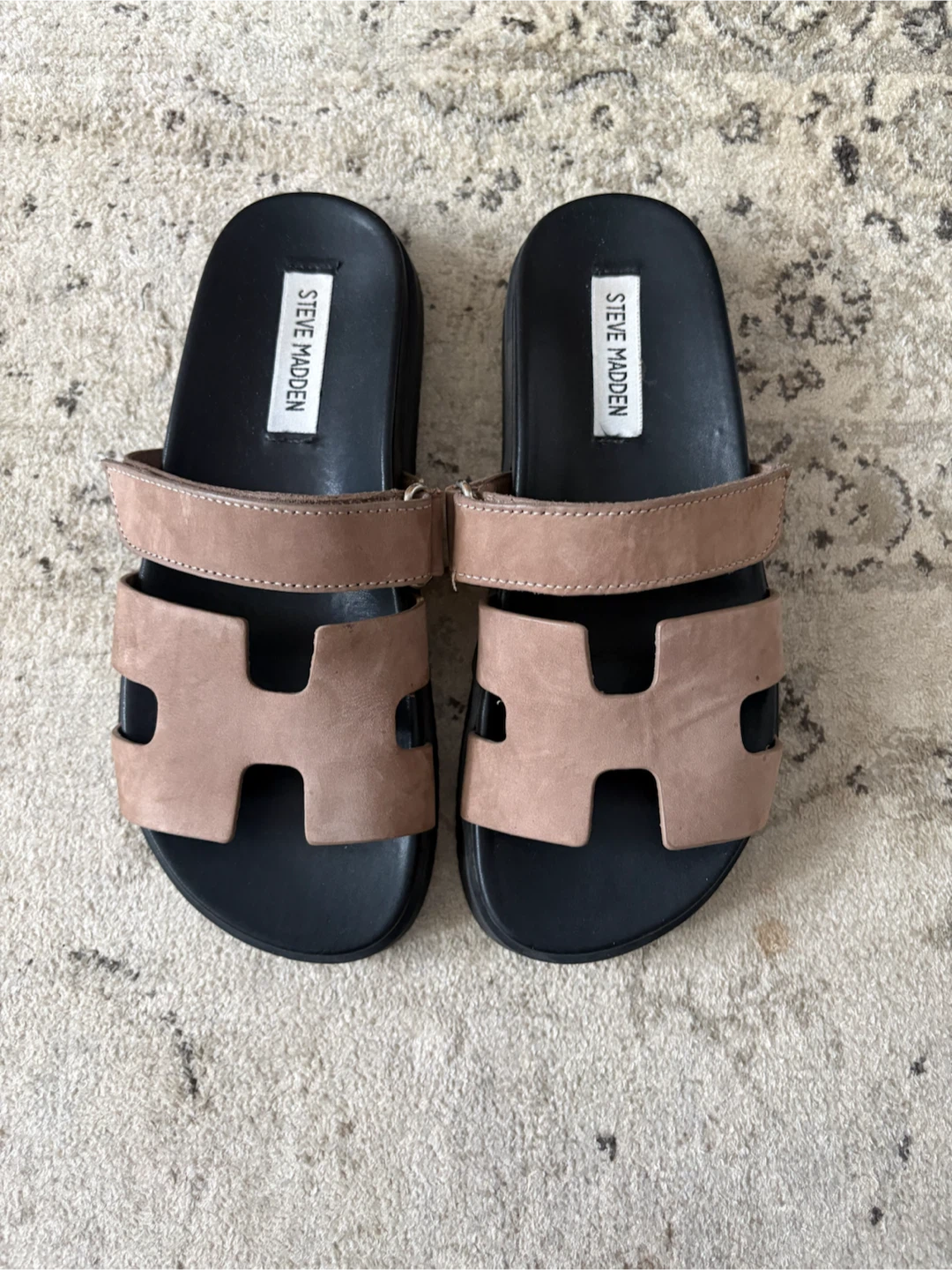 Steve Madden Slides - Beige/Black - photo 2