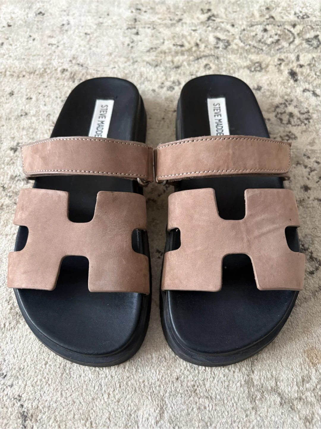 Steve Madden Slides - Beige/Black - photo 3