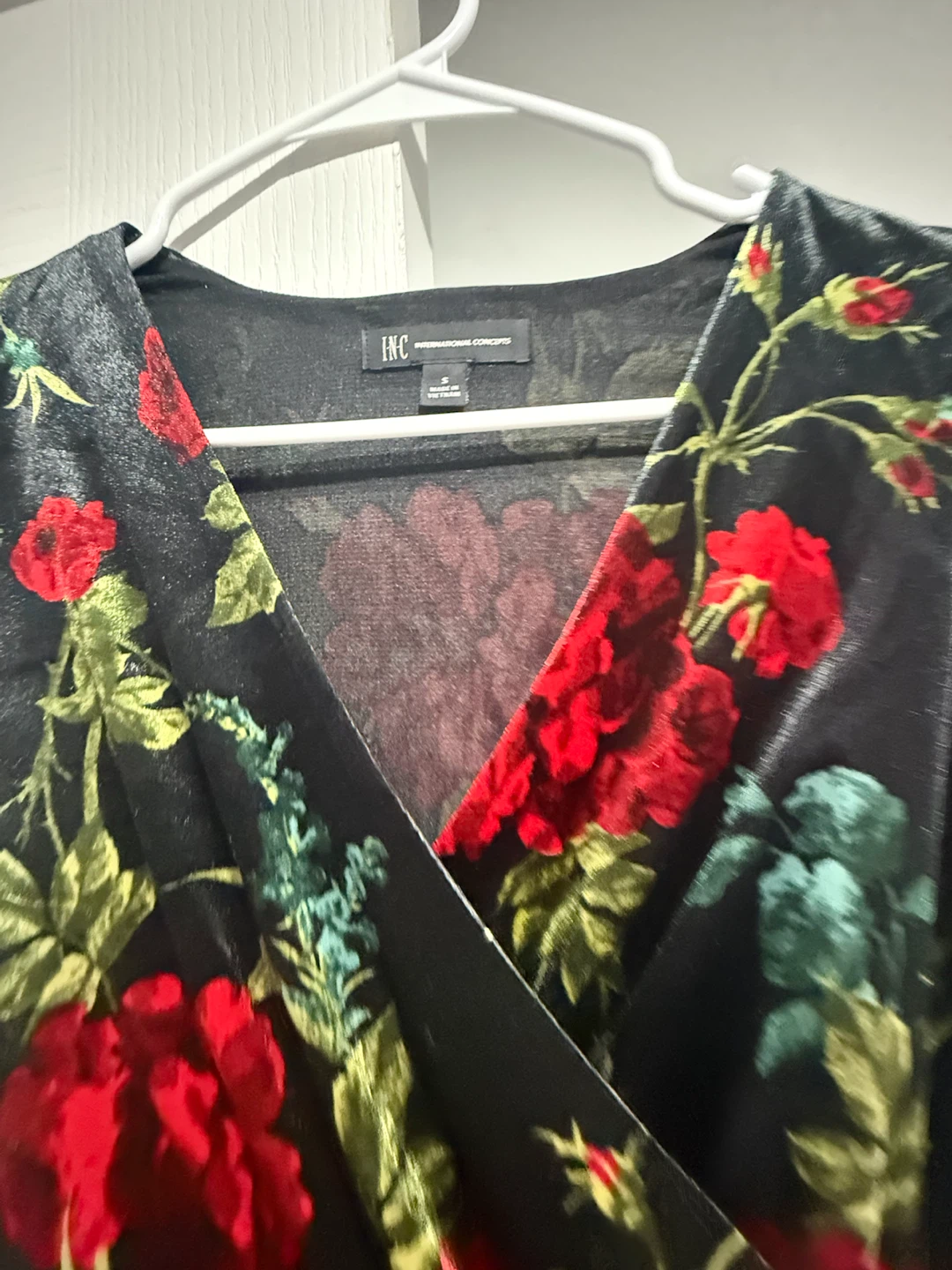 INC International Concepts Velvet Floral Dress - photo 2