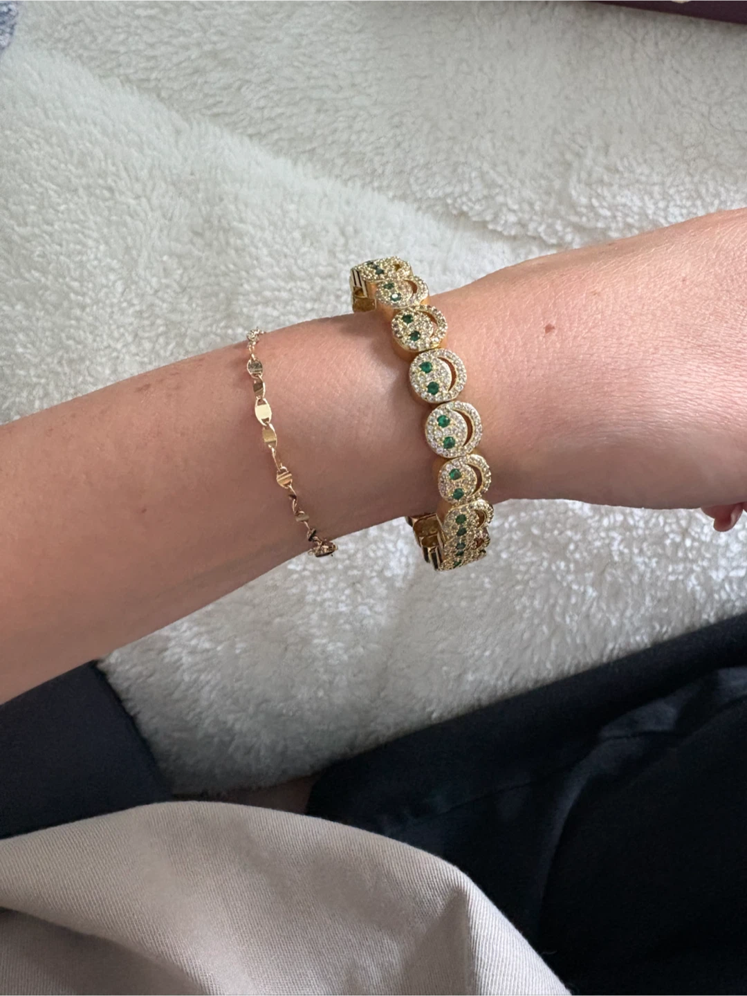 Lisa Gozlan smiley face bracelet
