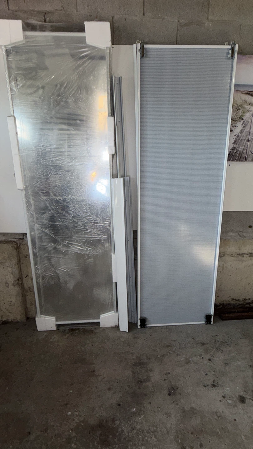 Veranda White Framed Mirrored Sliding Door