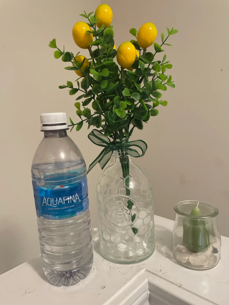 Decorative Lemon Faux Plant in Glass Vase - photo 3