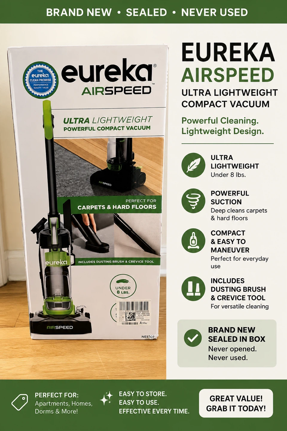 Brand New Eureka AirSpeed Vacuum