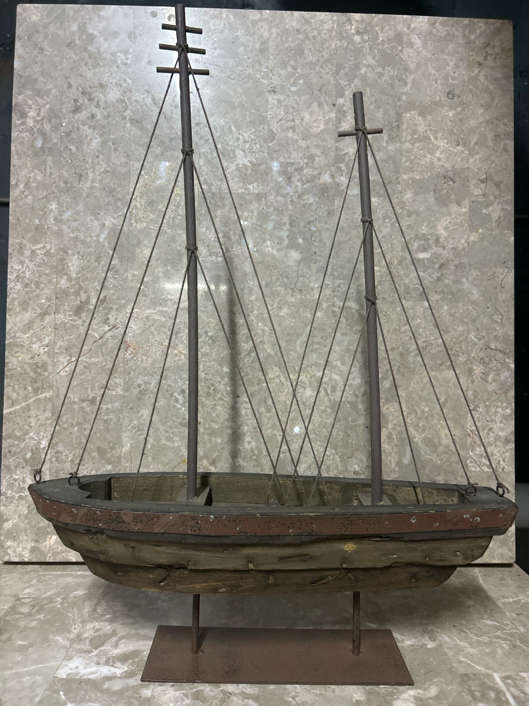 Decorative Wooden Sailboat Model