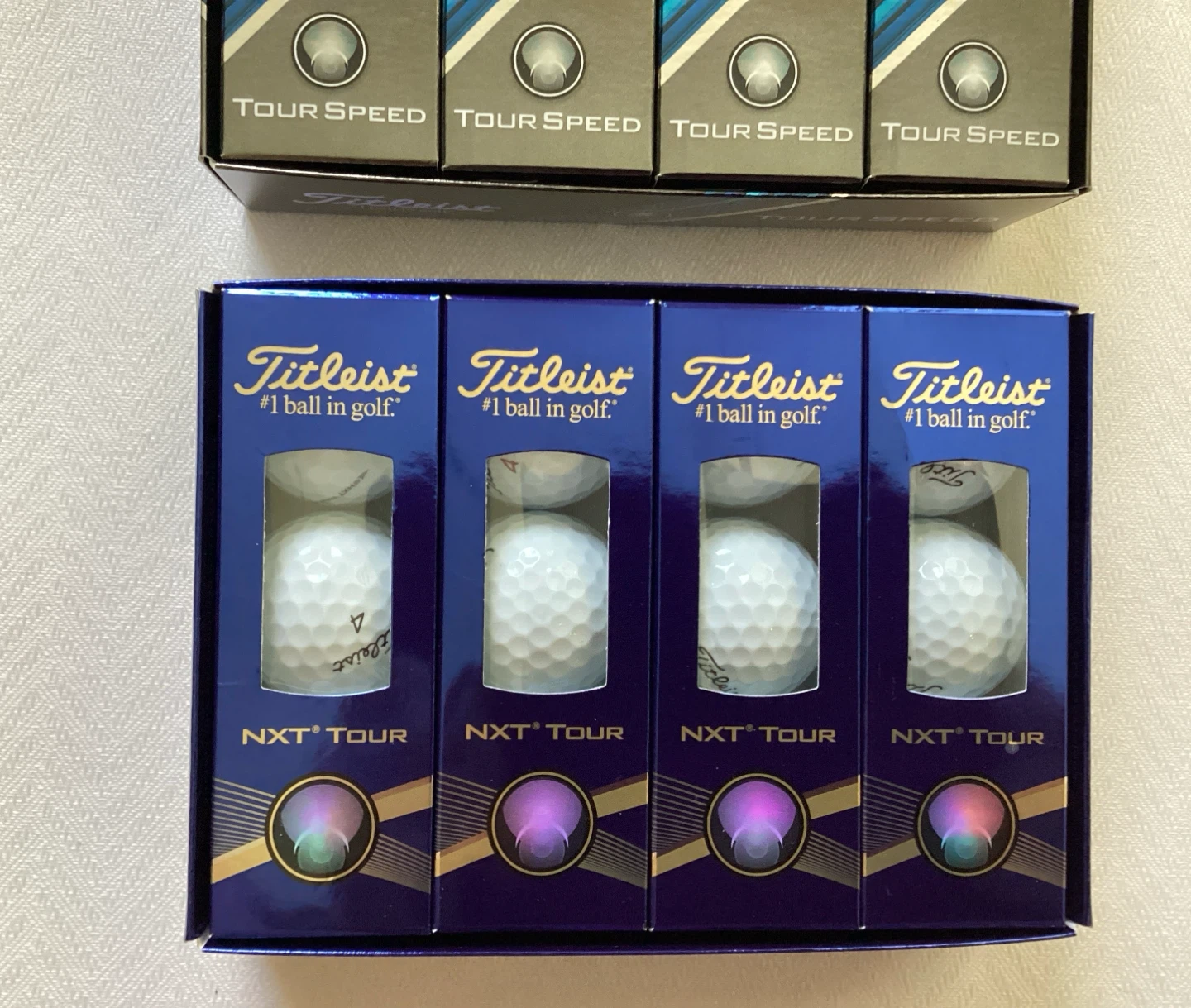New! Titleist NXT Tour & Tour Speed Golf Balls 2 Boxes (2 Dozen) - photo 3