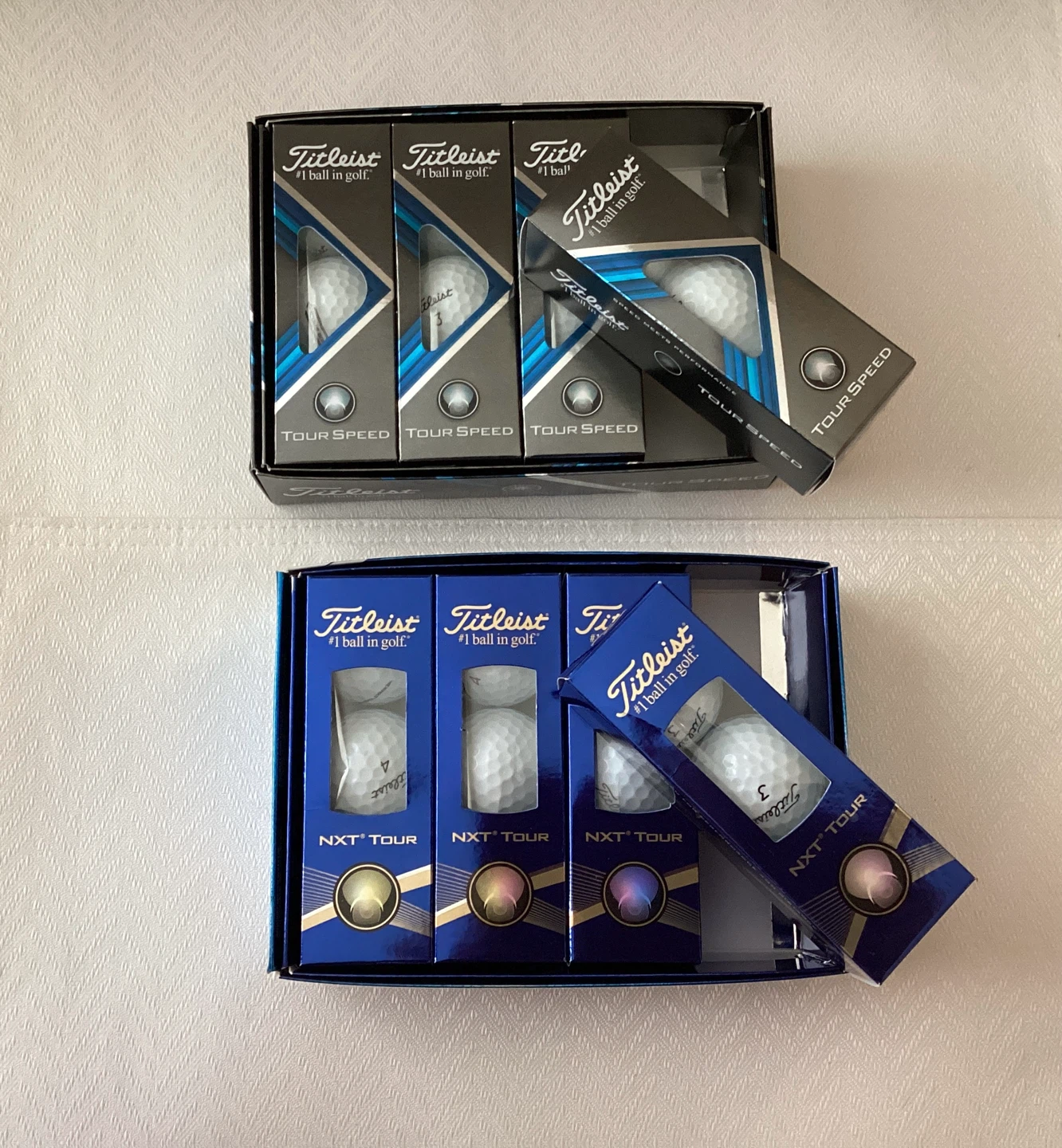 New! Titleist NXT Tour & Tour Speed Golf Balls 2 Boxes (2 Dozen) - photo 2