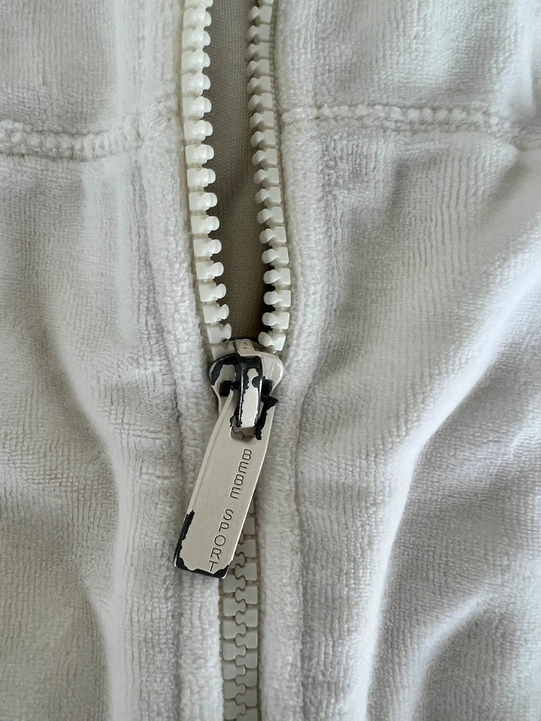 Bebe Sport crop Velour Zip-Up Hoodie white - photo 2