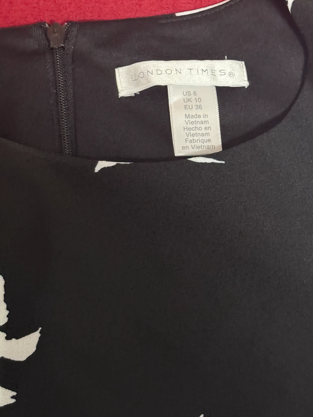 London Times Black & White Floral Dress Size 6 - photo 2