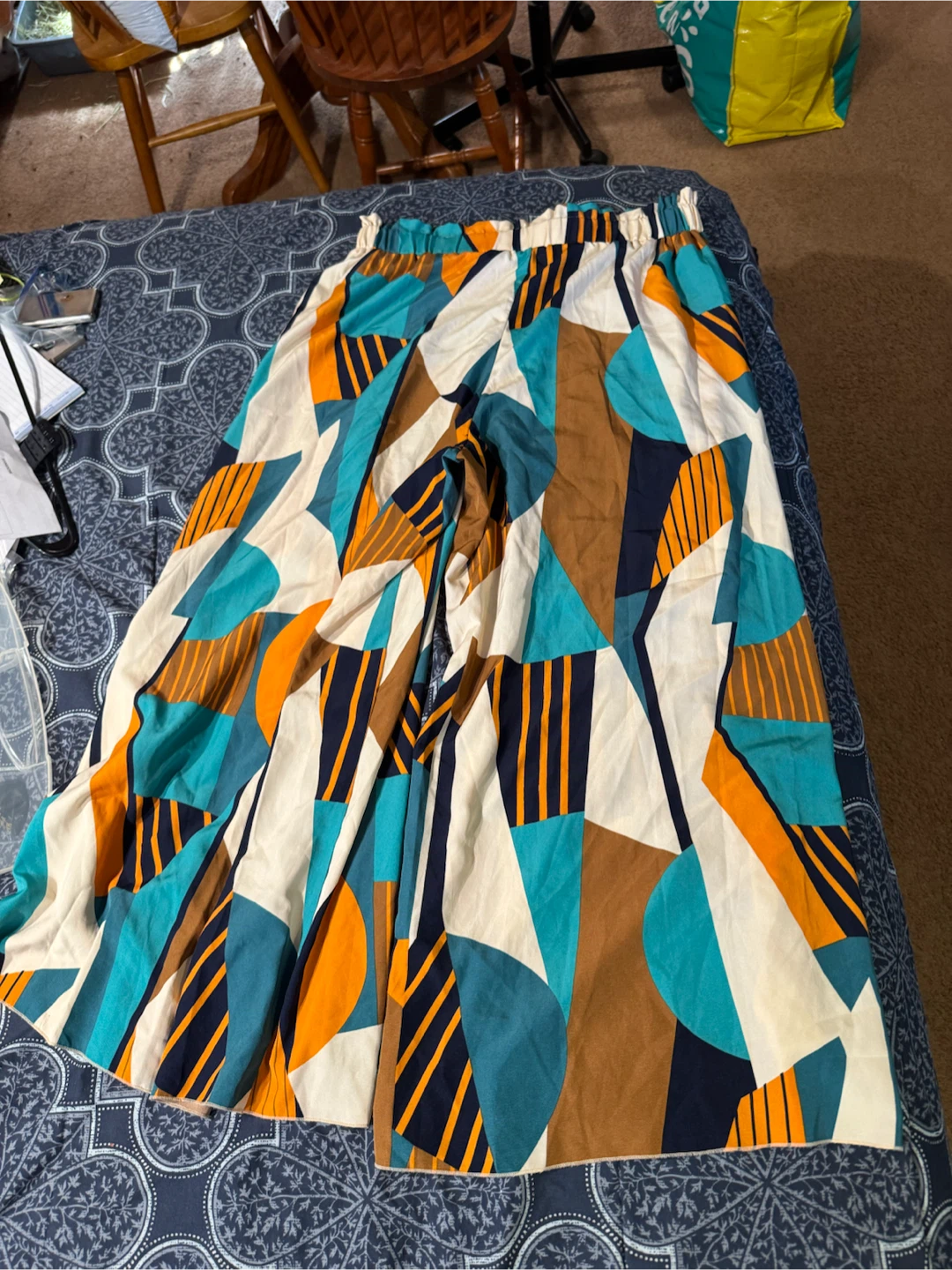 SHEIN Curve Pants 1XL Geometric Print