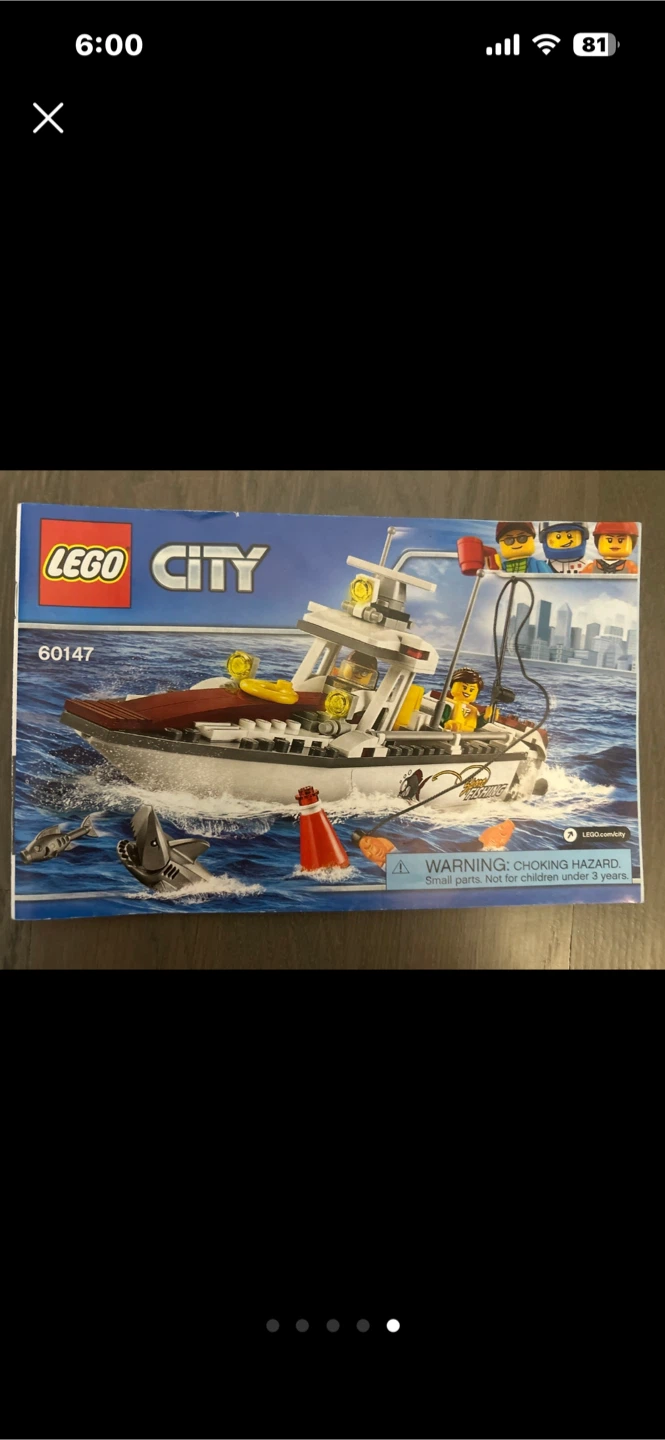 LEGO City Fishing Boat Toy Set 60147