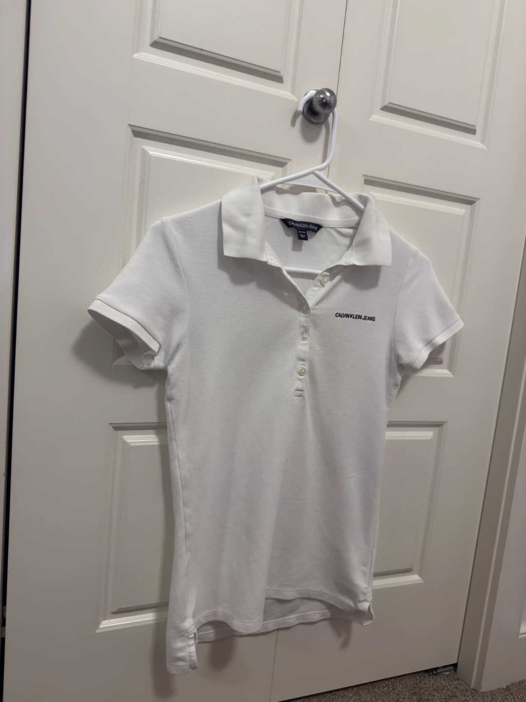 Calvin Klein Jeans White Polo Shirt – Size XS - photo 3