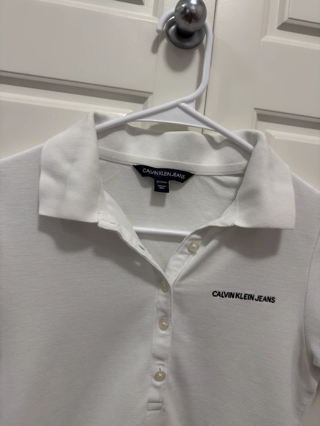Calvin Klein Jeans White Polo Shirt – Size XS - photo 4