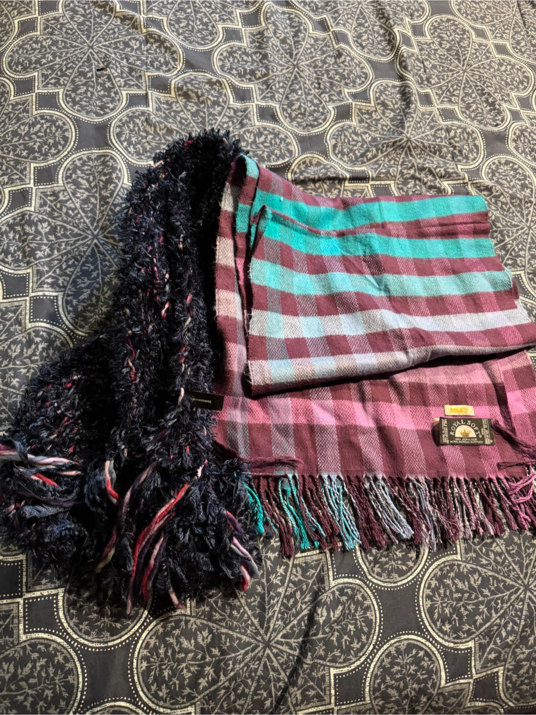 Denver Hayes & Royal Soft Plaid Scarf