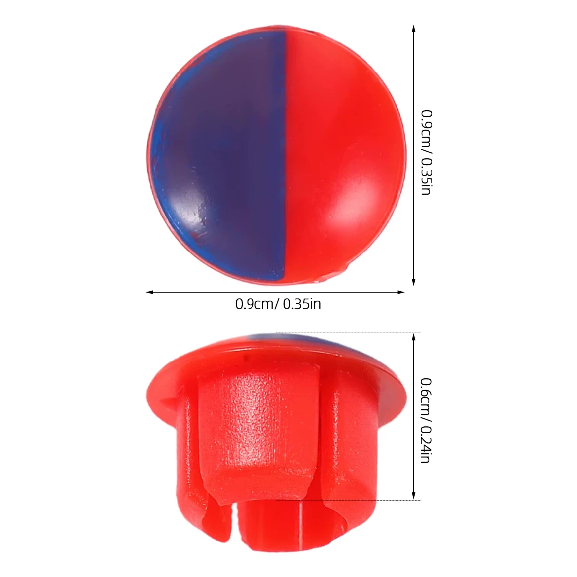 Hot & Cold Water Faucet Indicator 5 PCS Red & Blue Sign - photo 2