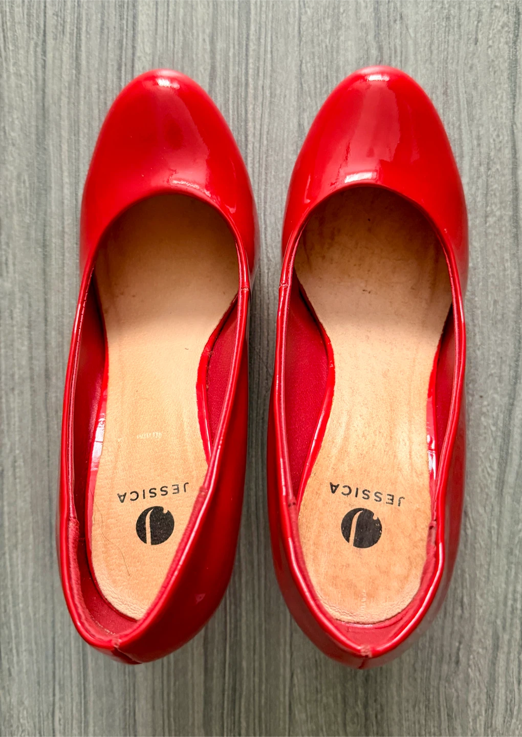 Jessica Red Patent Heels
