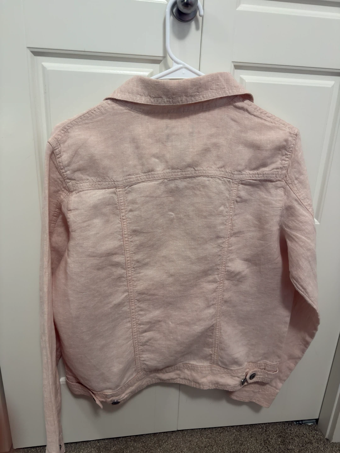 Jones & Co. Blush Pink Linen Blend Jacket – Size M - photo 3