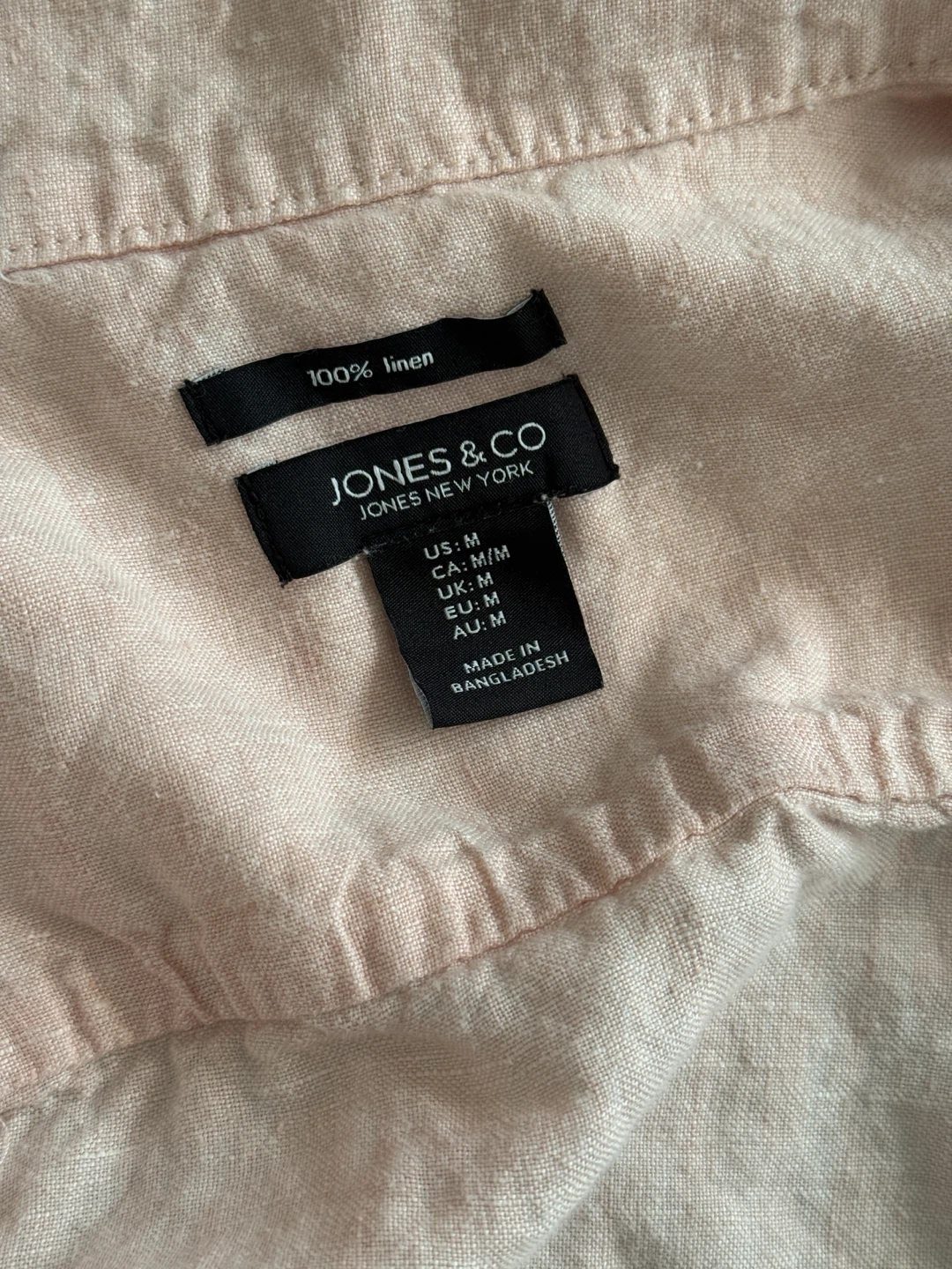 Jones & Co. Blush Pink Linen Blend Jacket – Size M - photo 4