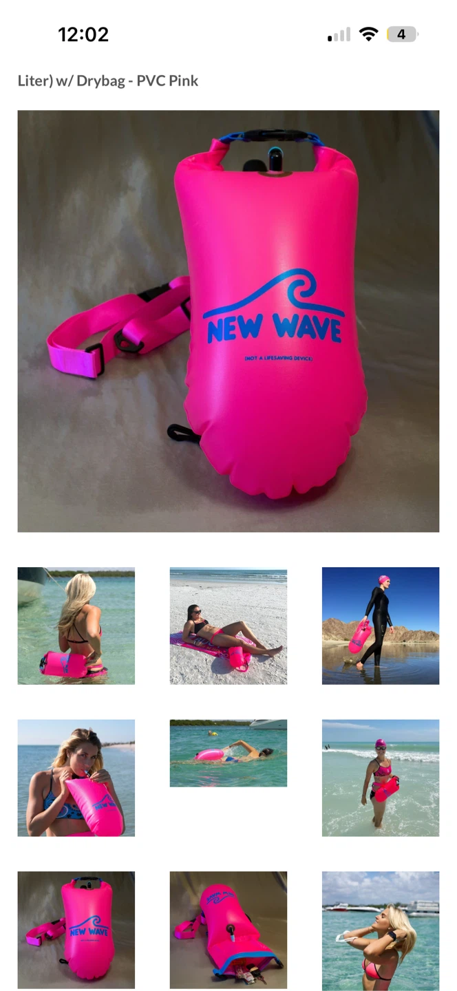 New Wave Pink Drybag Swim Buoy