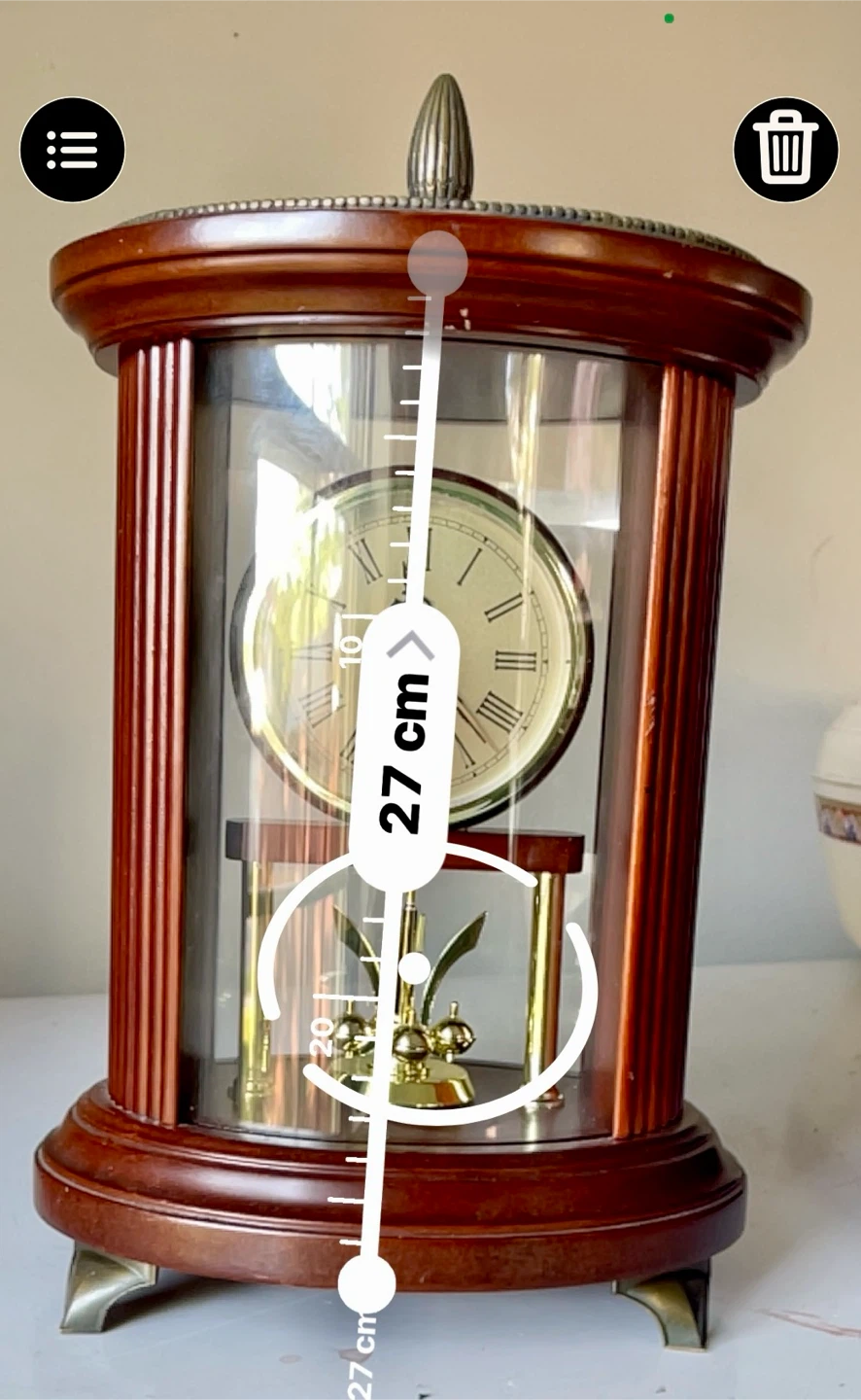 Wooden Mantel Clock with Pendulum - photo 2