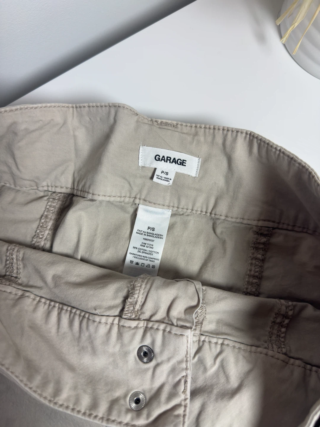 Garage Cargo Mini Skirt with Belt – Beige – Size P/S - photo 2