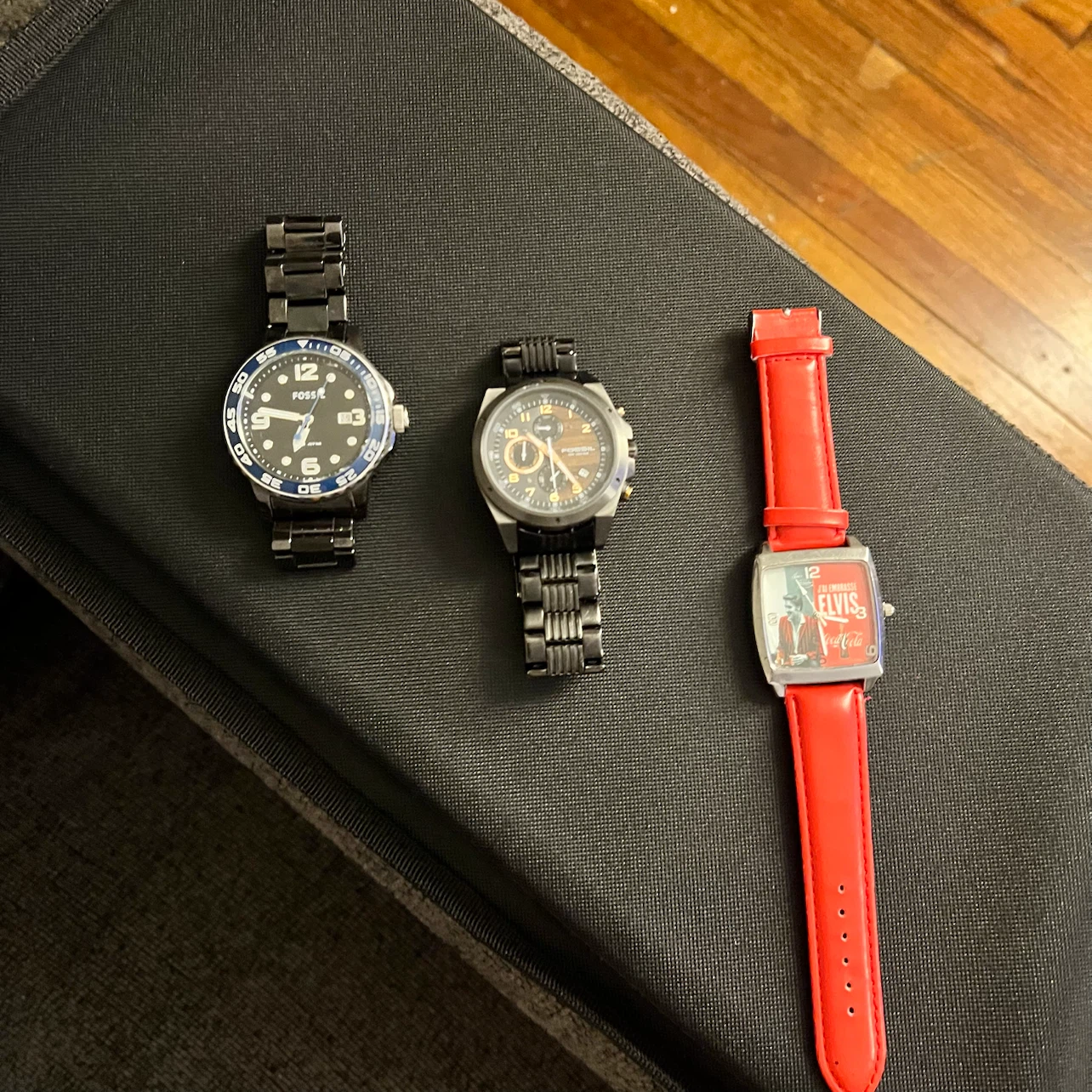 Fossil Chronograph Watch & Elvis Coca-Cola Watch