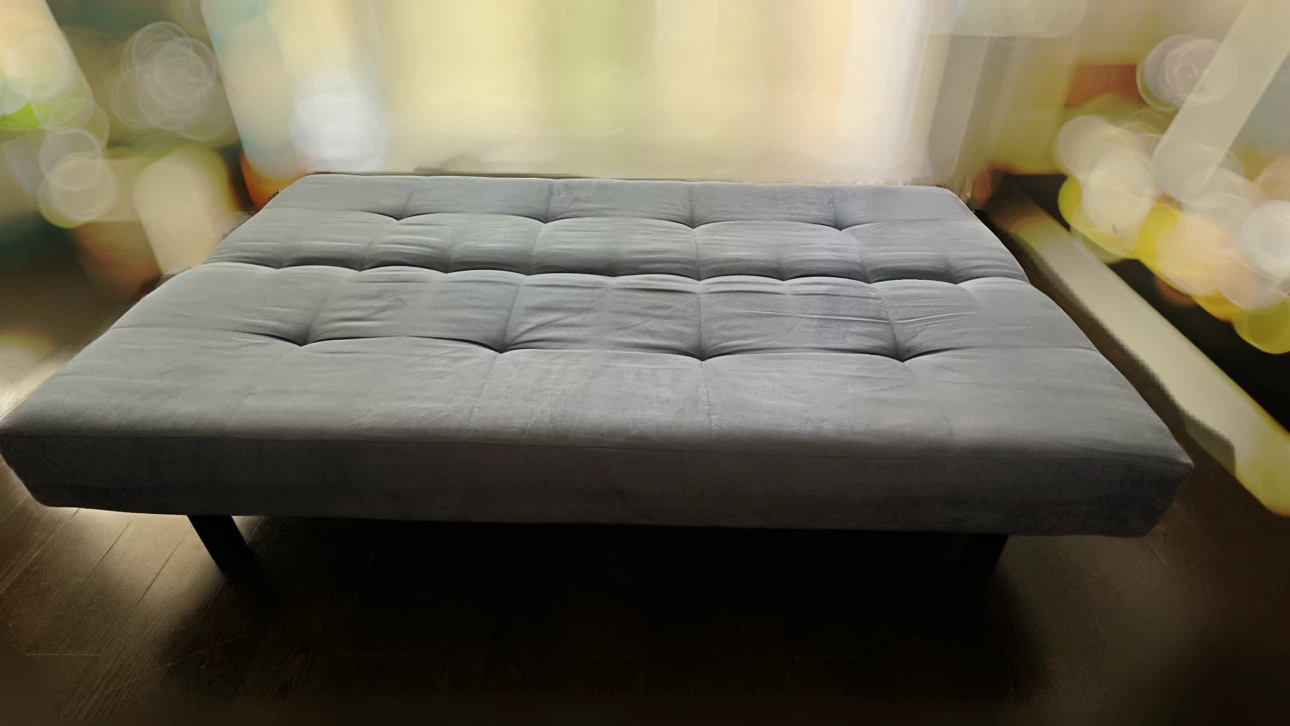 Navy Blue Tufted Futon Sofa Bed