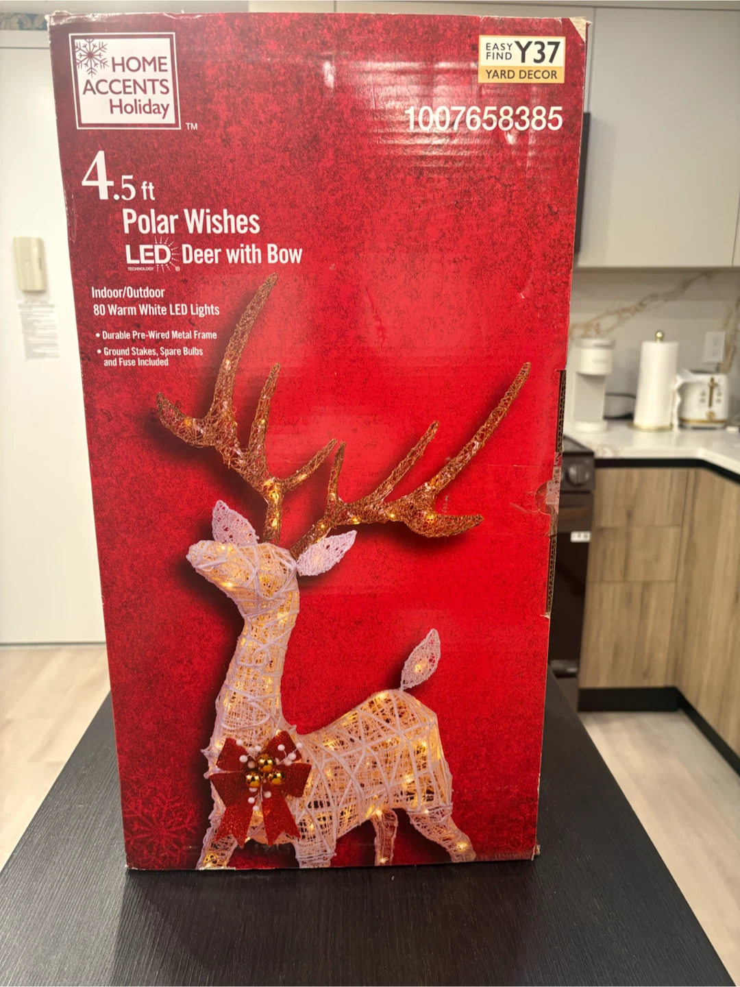 Home Accents Holiday 4.5 ft Polar Wishes Deer LED Decoration - photo 2