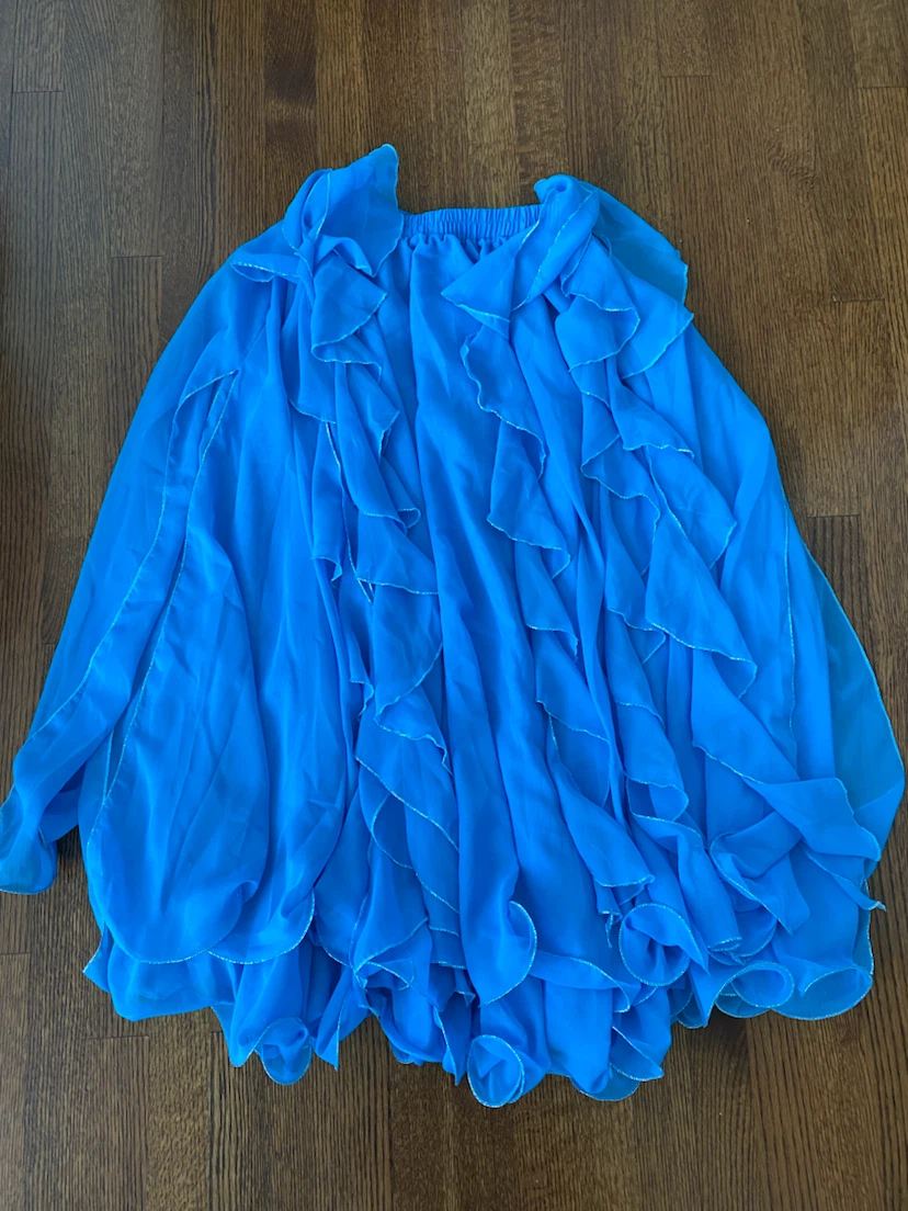 Blue Ruffle Skirt