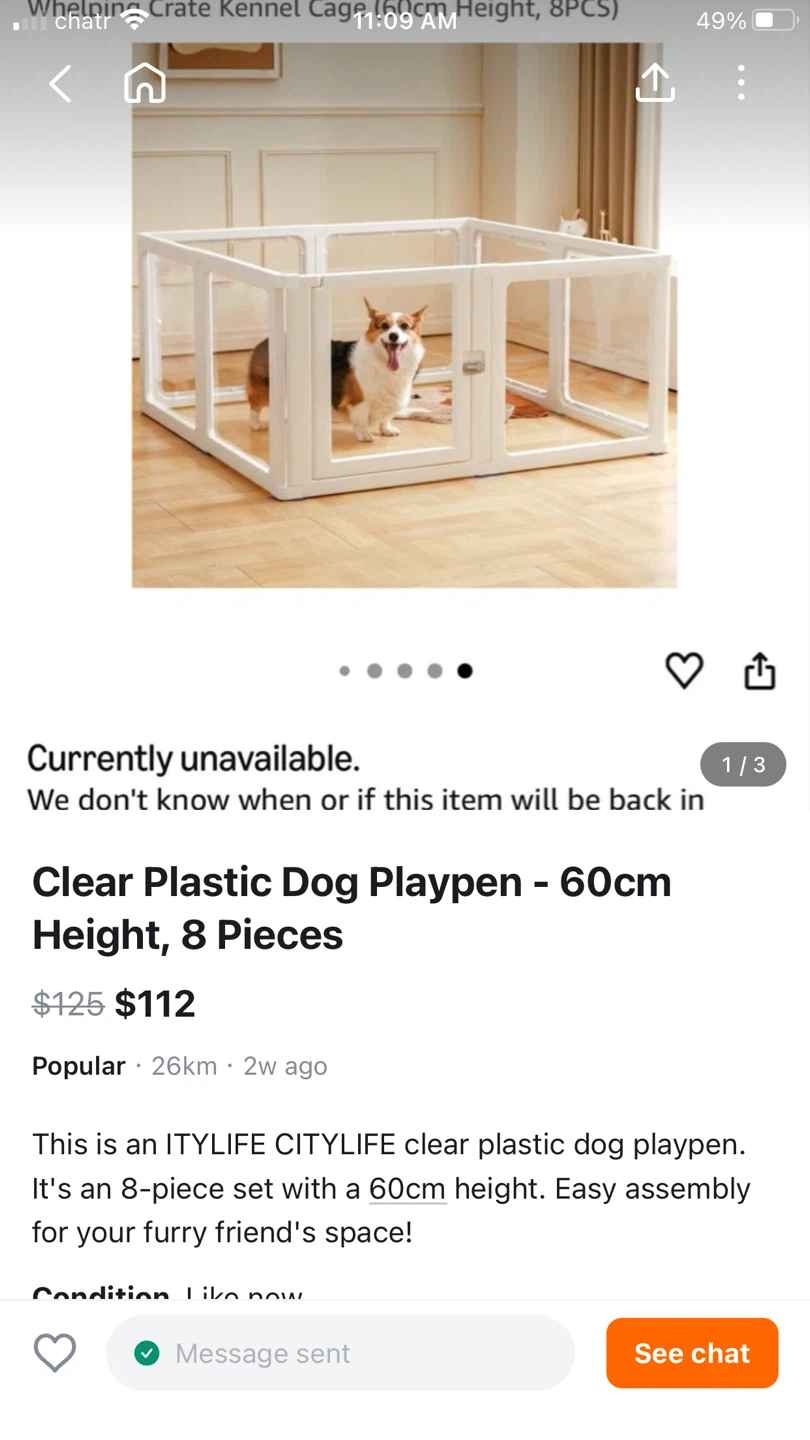 Bunny Rabbit Puppy Playpen Living Space - photo 2