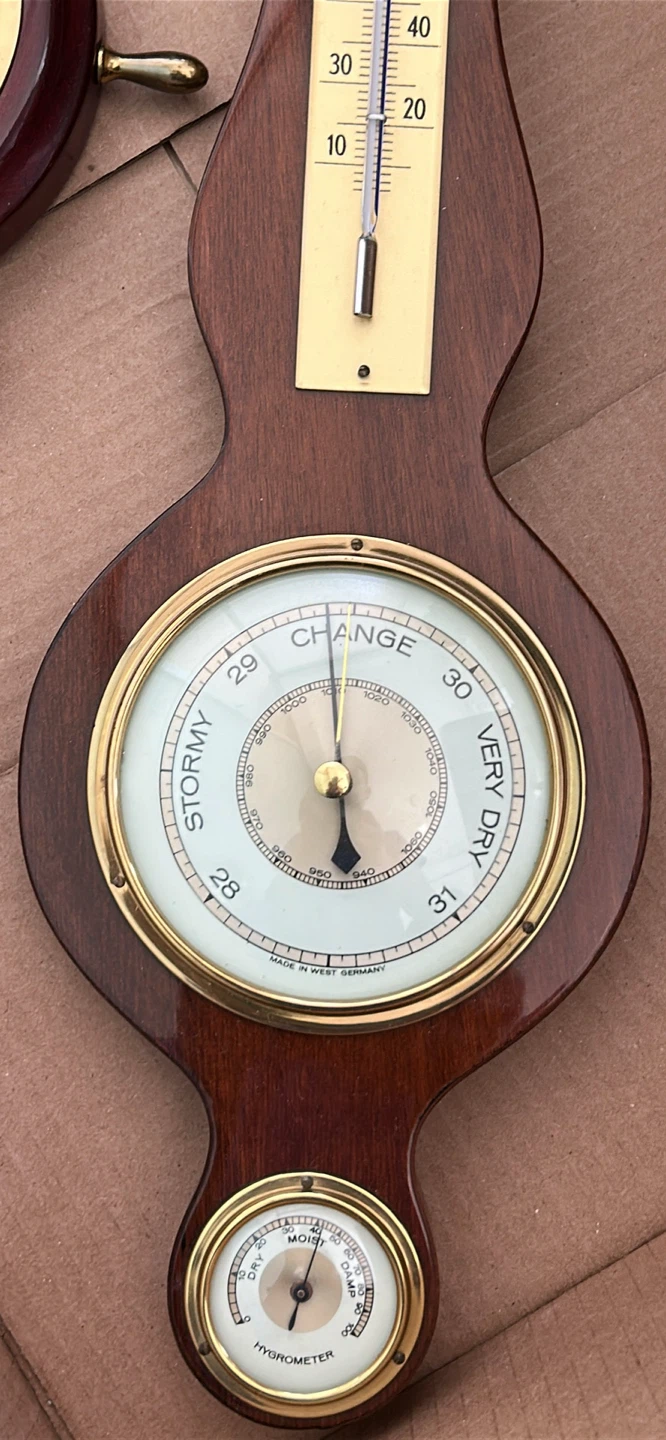 Nautical Weather Station Barometer and Thermometer Set - photo 2