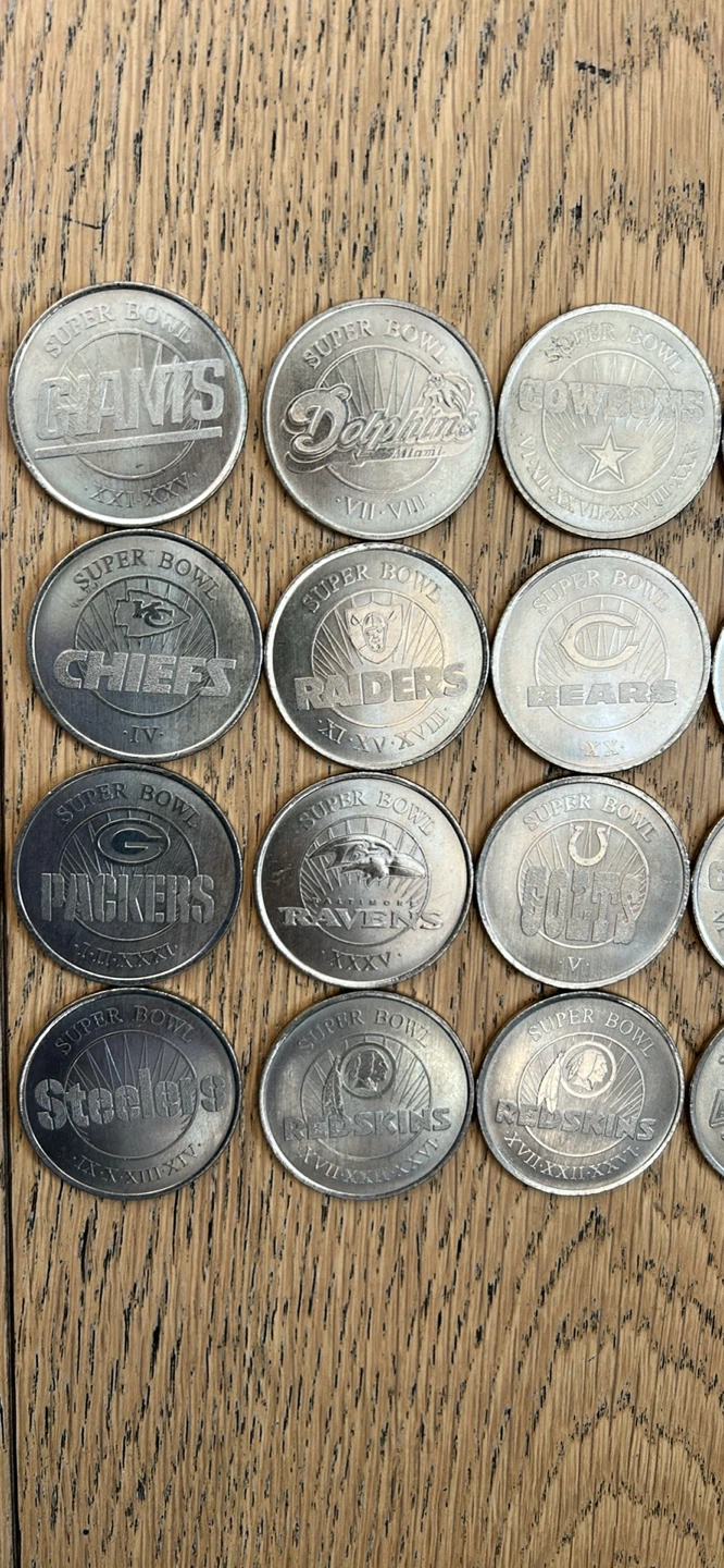 Collection of NFL Budweiser Football Collectible Coins - photo 2