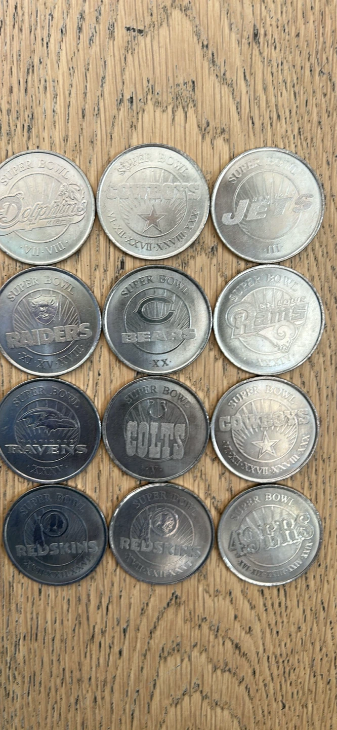 Collection of NFL Budweiser Football Collectible Coins - photo 3