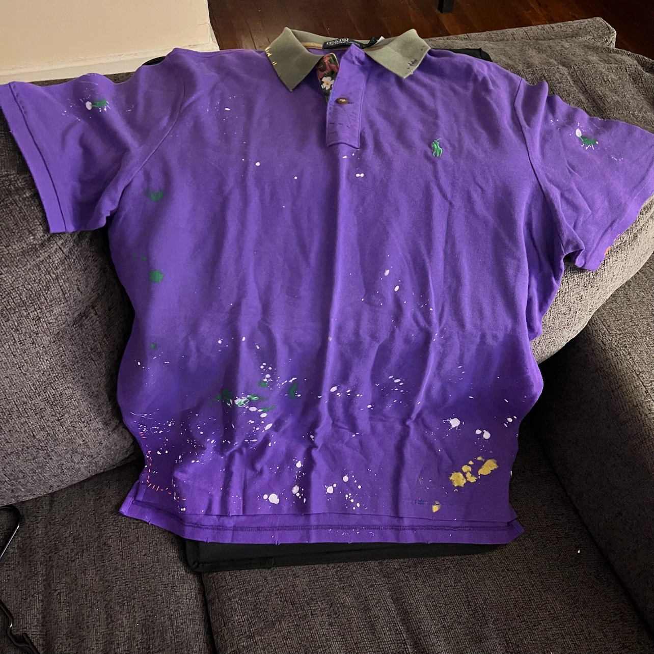 Polo Ralph Lauren Classic Fit Purple Polo Shirt - Size L - photo 3