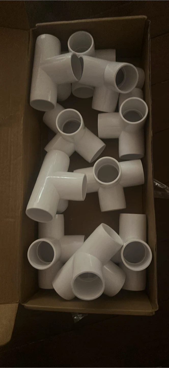 White PVC T-Connectors (Lot of 10)”1
