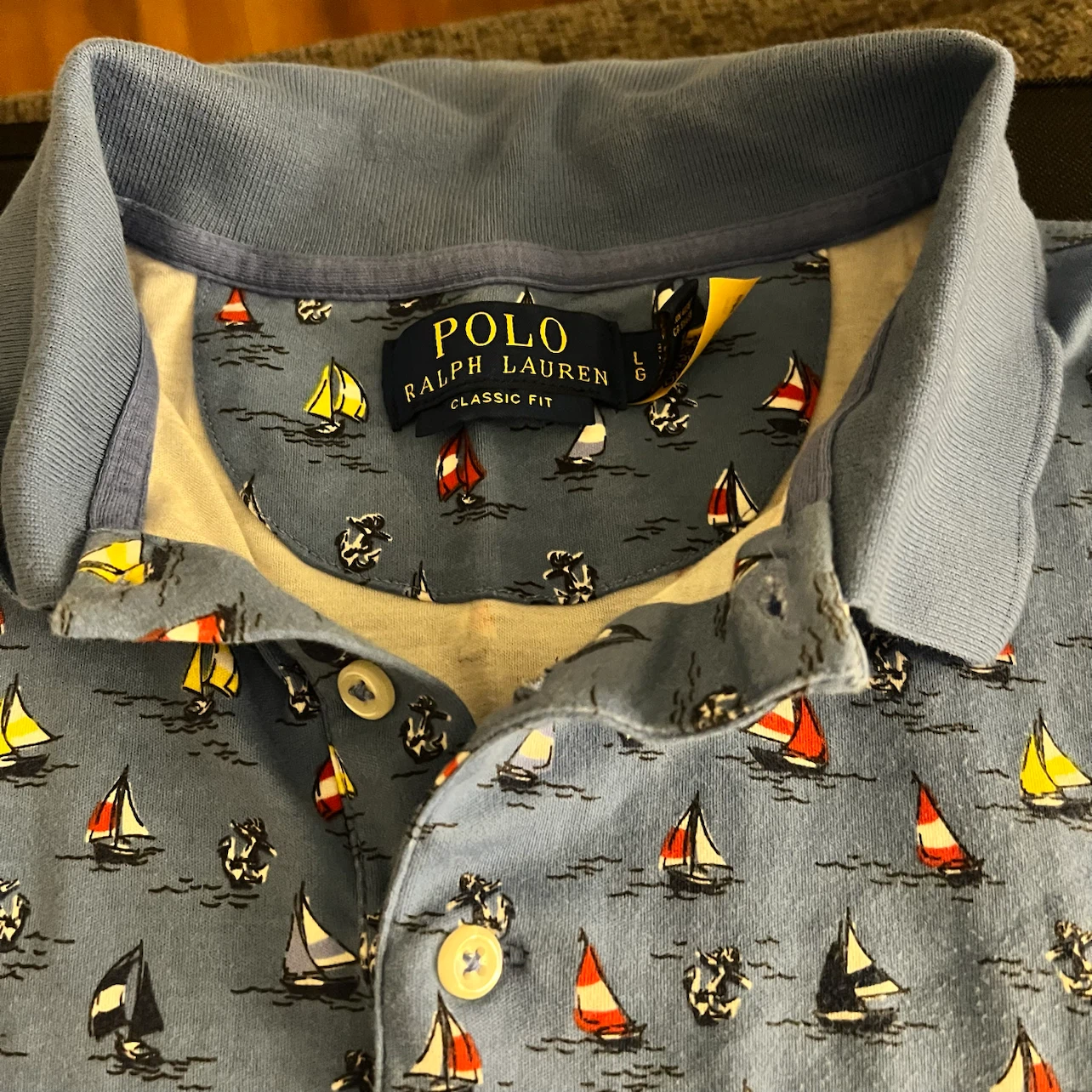 Polo Ralph Lauren Men's Classic Fit Sailboat Print Polo Shirt