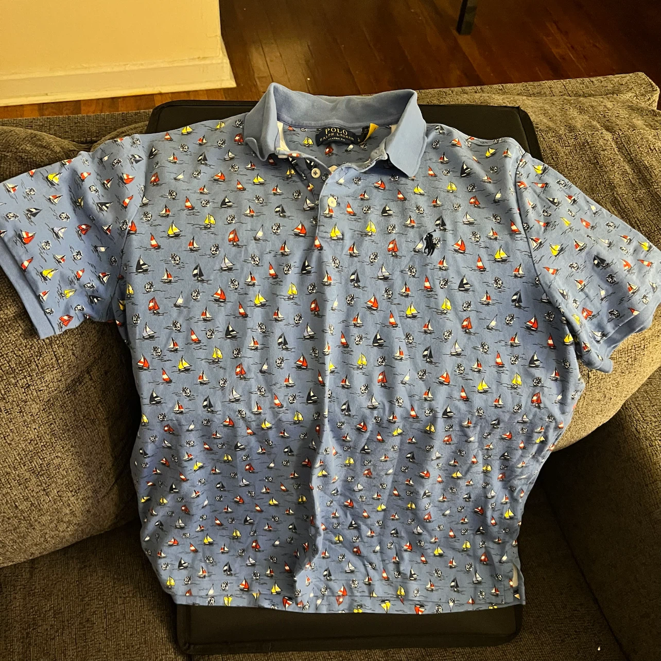 Polo Ralph Lauren Men's Classic Fit Sailboat Print Polo Shirt - photo 2