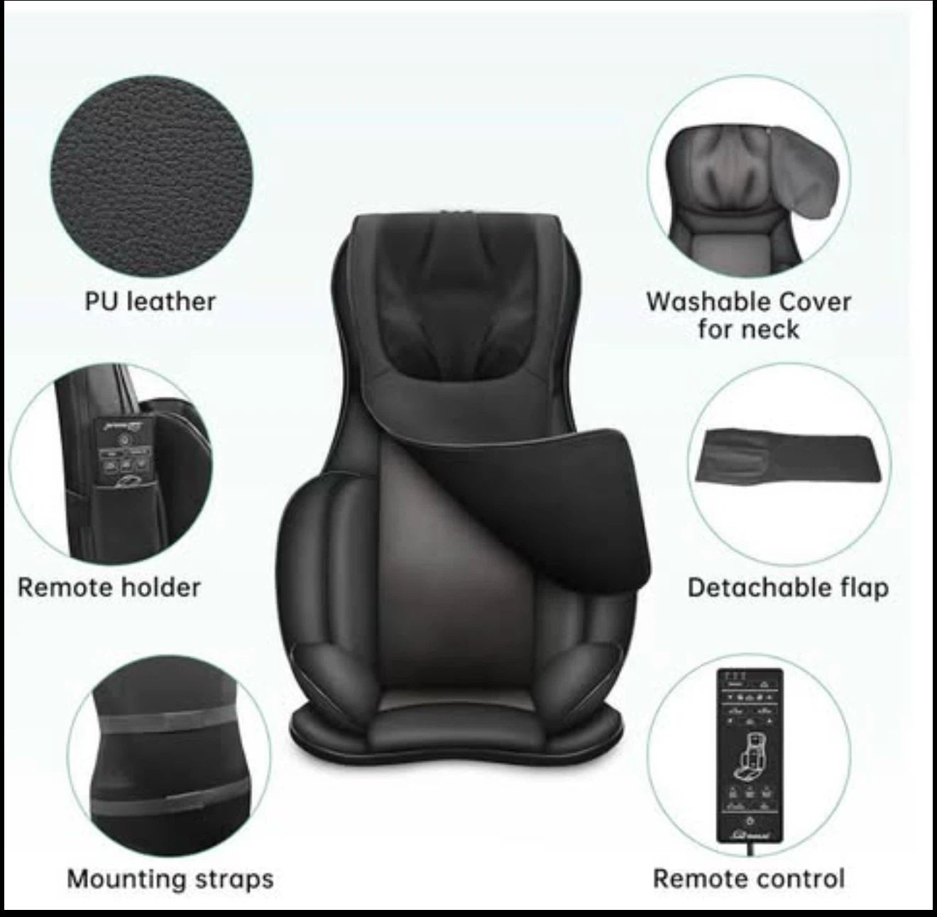 Deep Kneading Shiatsu Massage Seat Cover - photo 2