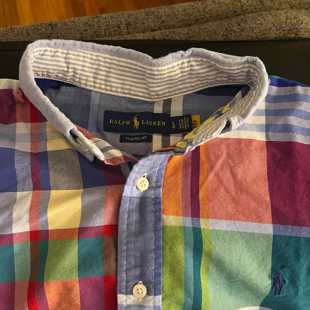 Ralph Lauren Classic Fit Plaid Short Sleeve Shirt