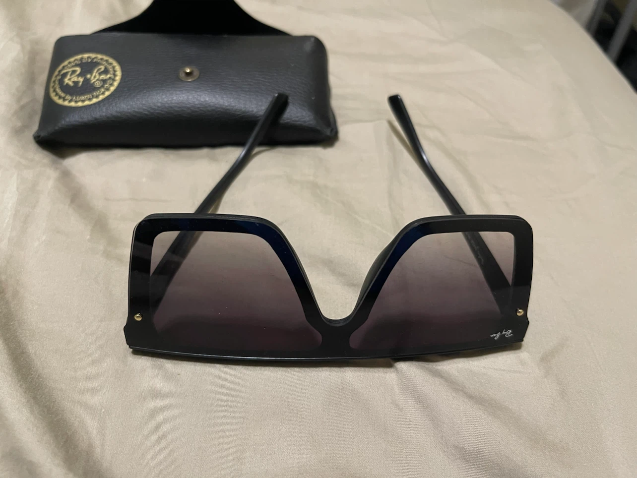 Ray-Ban Black Square Sunglasses with Case - photo 3