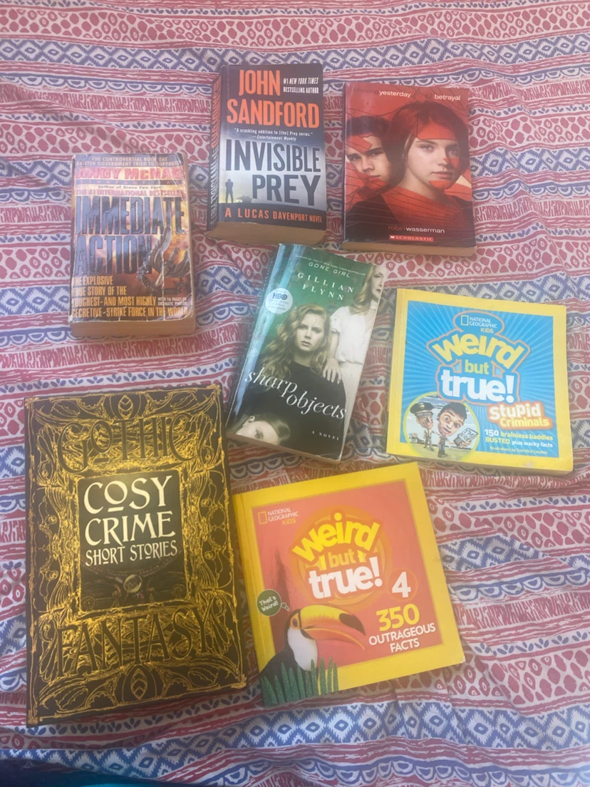 Collection of 6 Books: Thriller, Mystery, and Non-Fiction