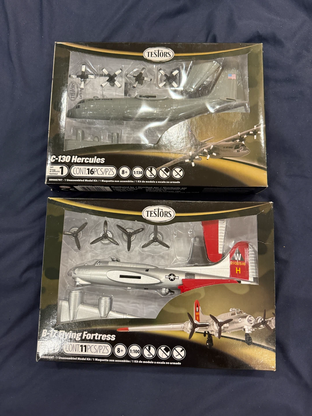 Testors C-130 Hercules and B-17 Flying Fortress Model Kits