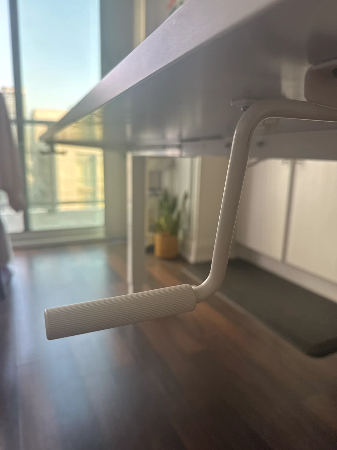 Ikea White Standing Desk with Crank - photo 3