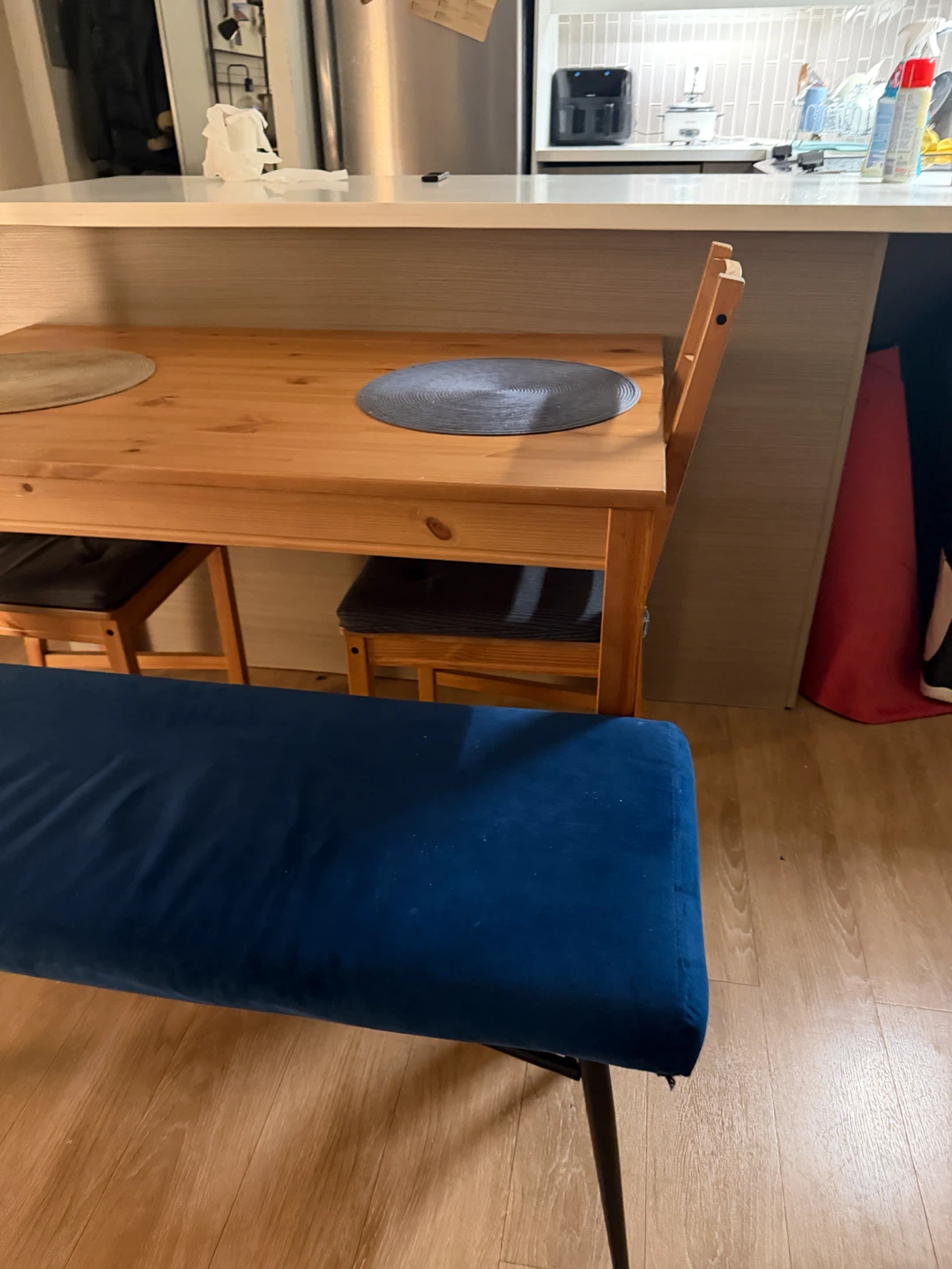 Wooden Dining Table with Bench - photo 4