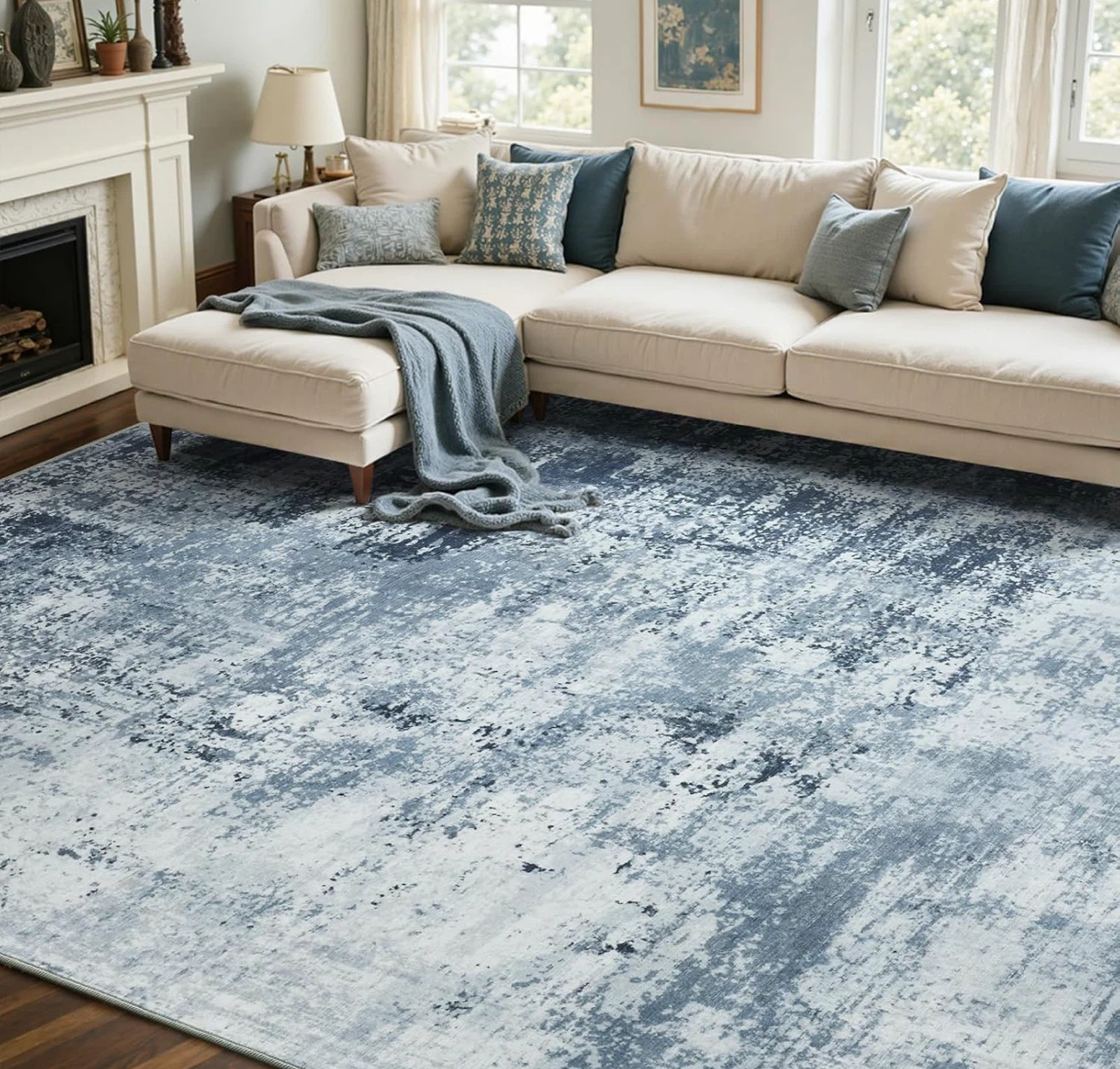 Abstract Area Rug - Easy to Clean & Machine Washable - photo 2