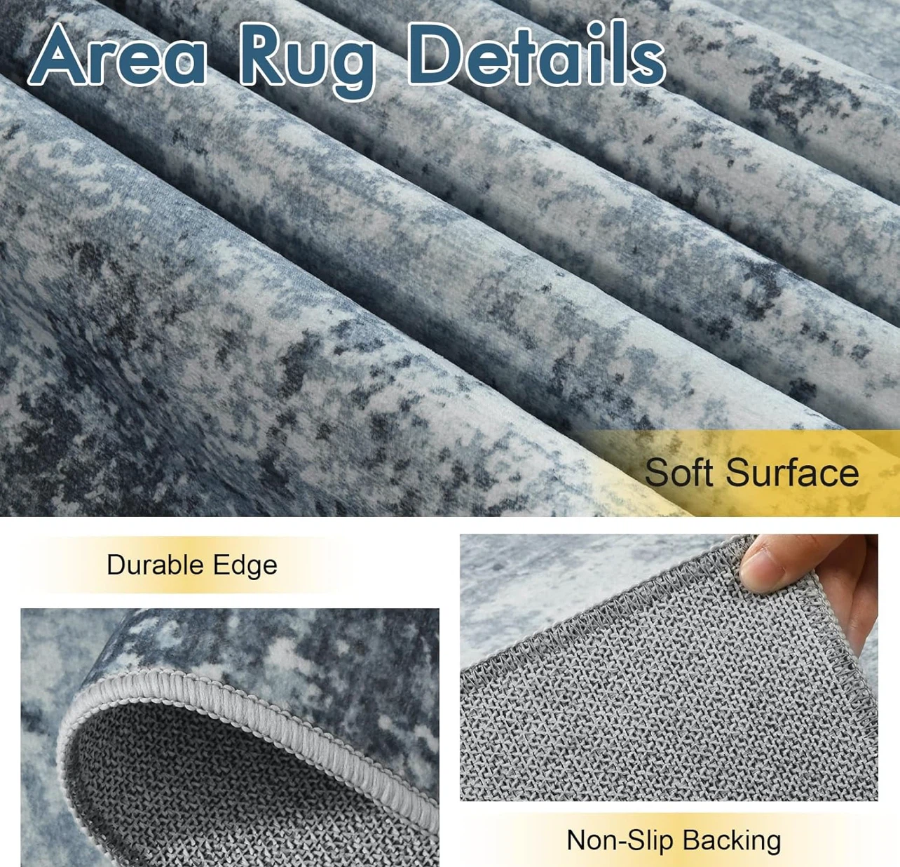 Abstract Area Rug - Easy to Clean & Machine Washable - photo 3