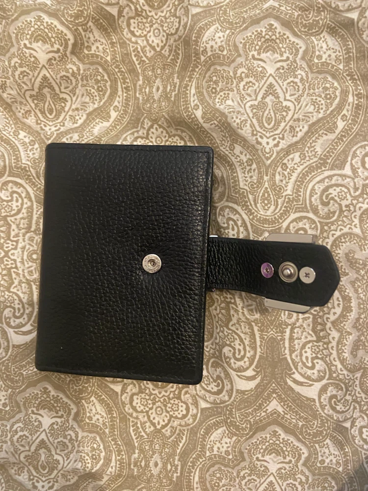 Black Leather Bifold Wallet - photo 3